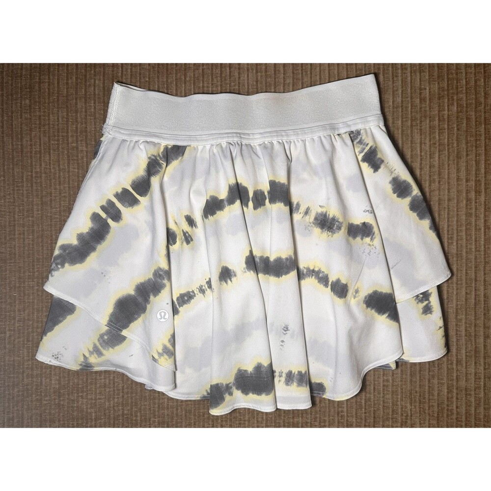 Lululemon Court Rival HR Skirt Long Sz 4 Transverse Dye Tennis Hiking